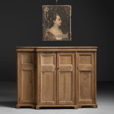Oil Painting / Pine Bookcase