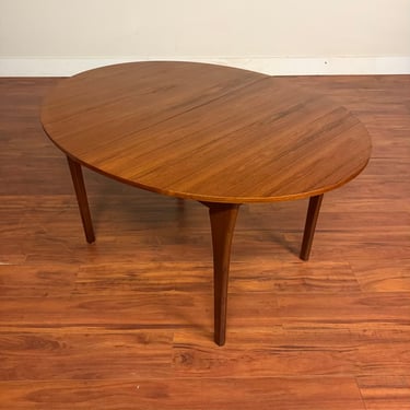 Small Oval Teak Butterfly Leaf Dining Table