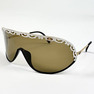 Christian Dior White Lace and Black Sunglasses