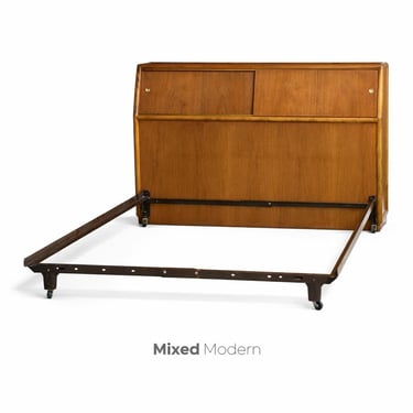 Refinished Walnut Full Bed by Robsjohn Gibbings for Widdicomb 