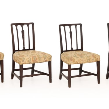 Set of Four George III Mahogany Side Chairs