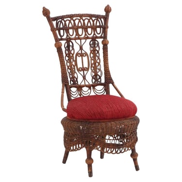 A Heywood Wakefield wicker chair, C. 1890.