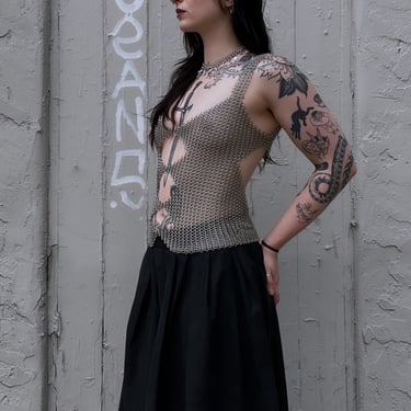 Chainmail Backless Cutout Tank Top
