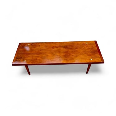 Merton Gershun American of Martinsville Walnut Coffee Table 