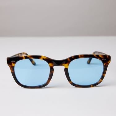 New York Eye_rish, Dingle. Light Tortoise Shell Frame with Blue Lenses 