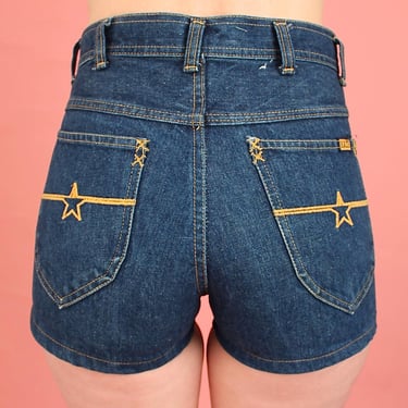 Vintage 70's HASH Jeans Denim Shorts // 1970s Disco Rollerdisco 