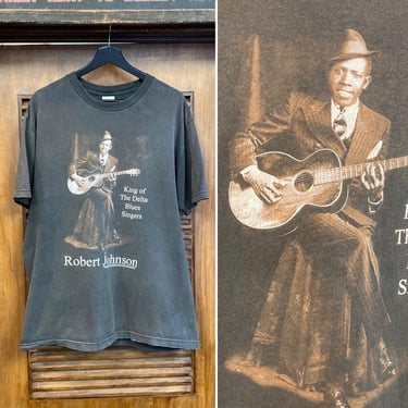 Vintage 1990’s Original “Robert Johnson” Delta Blues Musician Cotton T-Shirt, 1990’s Shirt 
