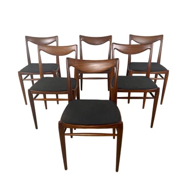Set of 6 Vintage Bambi Teak Dining Chairs | Rastad & Relling | Gustav Bahus Norway | Scandinavian Modern 