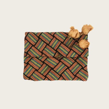 Vintage 1940s Crossed Paths woven envelope clutch 