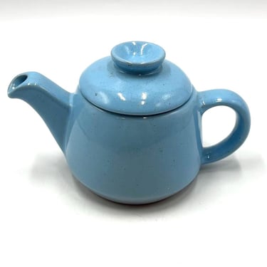 Vintage Frankoma Pottery Westwind Robin’s Egg Blue Teapot, No. 6J 