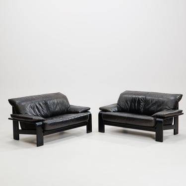 Postmodern German Brutalist Lounge Sofa by Rolf Benz for Musterring, 1990s, Set of 2 