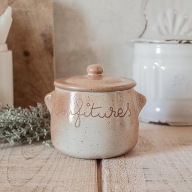 Vintage French GRES DU MARAIS Stoneware Jam Pot 