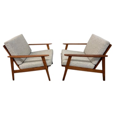 Mid-Century Modern Walnut Arm Chairs - Refinished & Reupholstered! 