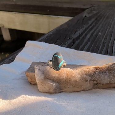 Nacozari Turquoise - The Amoles Ring - Sterling Silver - Size 4
