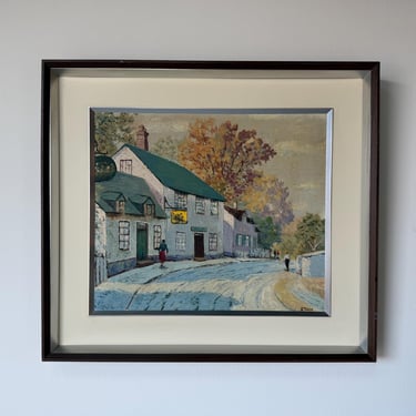 1976 Stace  Impressionist Winter Countryside Landscape Oil on Canvas Painting, Framed 