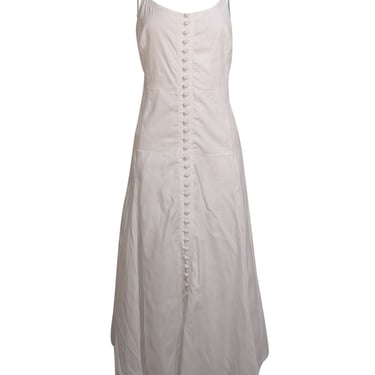 Rag & Bone - White Button Front Sleeveless Maxi Dress Sz L