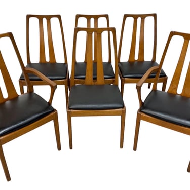 Mid-Century Modern Walnut Dining Chairs - Set of 6 