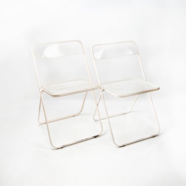 Pair of folding chairs made by Stua, 1970's 