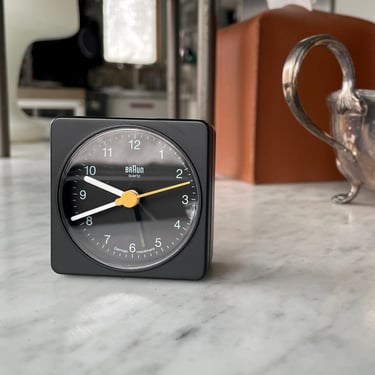 Braun Travel Quartz Analog Alarm Clock Black AB1A BNC002 Dietrich Lubs Dieter Rams German Design 