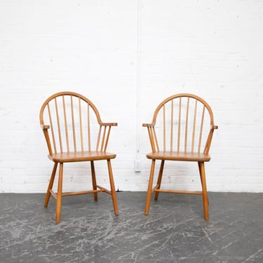 Vintage MCM Scandinavian 80's teak bentwood windsor arm chairs by Erik Ole Jorgensen for Tarm Stole Mobelfabrik, Danmark | Sold Individually 