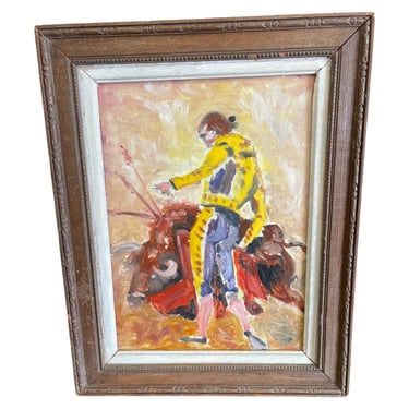 Vintage Matador Oil Painting Signed Francois