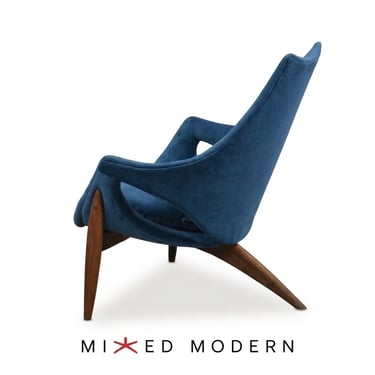 Luigi Tiengo Walnut Lounge Chair 