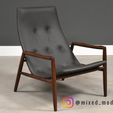 Adrian Pearsall Walnut Scoop Lounge Chair 