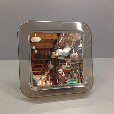 Vintage 70s Space Age Square Mirror 21.3