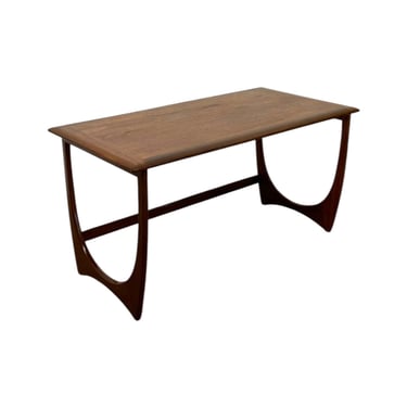 Free shipping within continental US - Mid-Century Modern Sculptural Walnut Coffee Table – Vintage MCM Crescent U-Base Low Table 