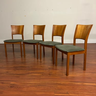 Danish Solid Teak Dining Chairs Set of 4