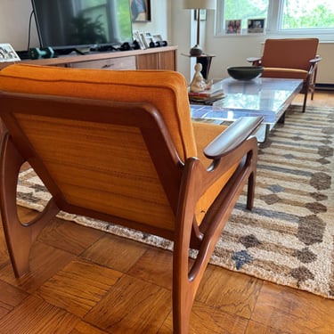 Pair of Adrian Pearsall 1209C Mid Century Modern Lounge Chairs 