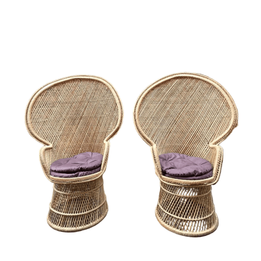 Pair of Wicker Peacock Chairs