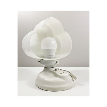 Refurbished Art Deco Porcelain Shaded Wall Sconce with Pull Chain - 1930's - SINGLE - P & S Alabax 