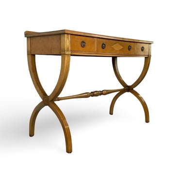 Vintage Regency Console Table • Neoclassical Writing Desk • Vintage Vanity • Curule Base Sofa Table 