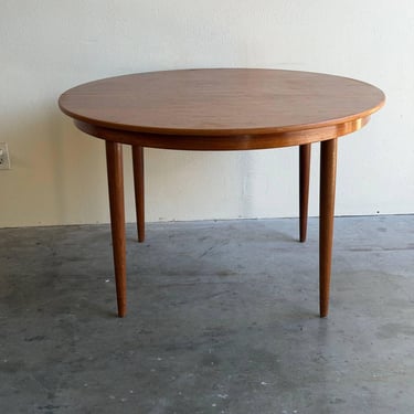 Vintage Danish Teak Round Dining Table by Skovmand & Andersen MCM 1960s 
