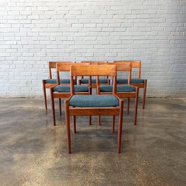 Grete Jalk PJ 3-2 Teak Dining Chairs, Set of 6, Poul Jeppesen, Danish Modern