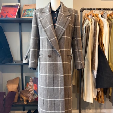 Bernard by Herve Bernard Grey Wool Double Breasted Coat