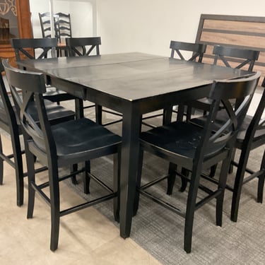 Counter Height Dining Table W/8 Chairs