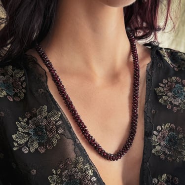Garnet Beaded Necklace