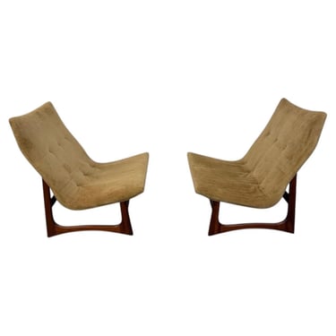 Mid-Century Modern Adrian Pearsall Oversized Slipper Chairs - Set of 2 