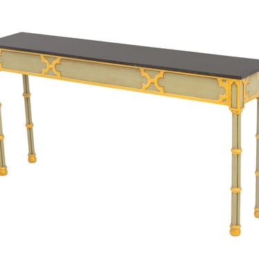 Gothic Style Green Painted Console Table