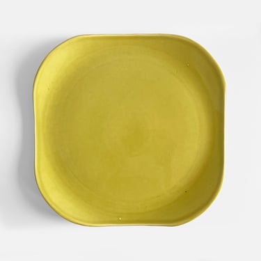 Russel Wright Chartreuse Square Serving Tray American Modern Steubenville Pottery USA Ceramic 