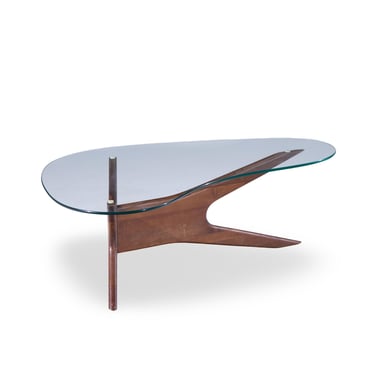 Adrian Pearsall for Craft Associates Mid Century Walnut Jacks Coffee Table - mcm 