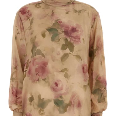 Magda Butrym Women Printed Stretch Silk Blouse