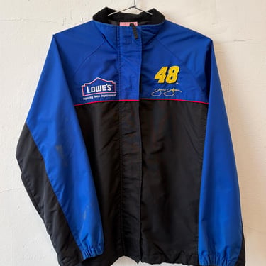 Vintage 2000's Nascar Jimmie Johnson Racing Blue Zip Up Jacket Medium 