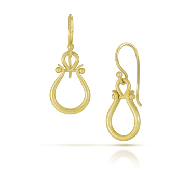 Monika Krol | 18k Gold Small Lyre Earrings
