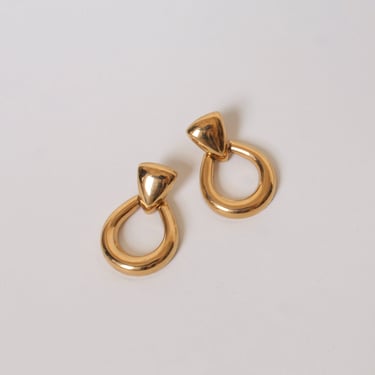 Vintage Monet Door Knocker Earrings