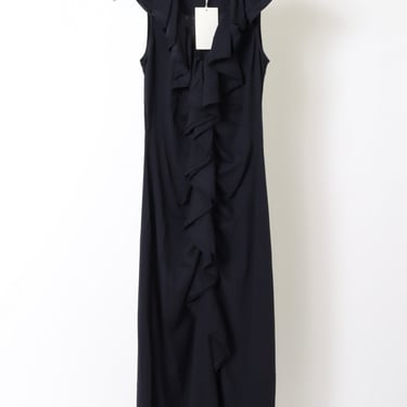 Chiara Cotton Ruffle Dress - Midnight
