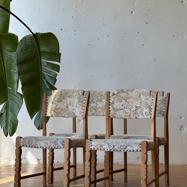 Set of Four Danish Dining Chairs in Oak by Henning Kjaernulf
