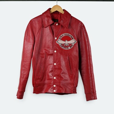 Ecole-Carrefour Leather Varsity Jacket